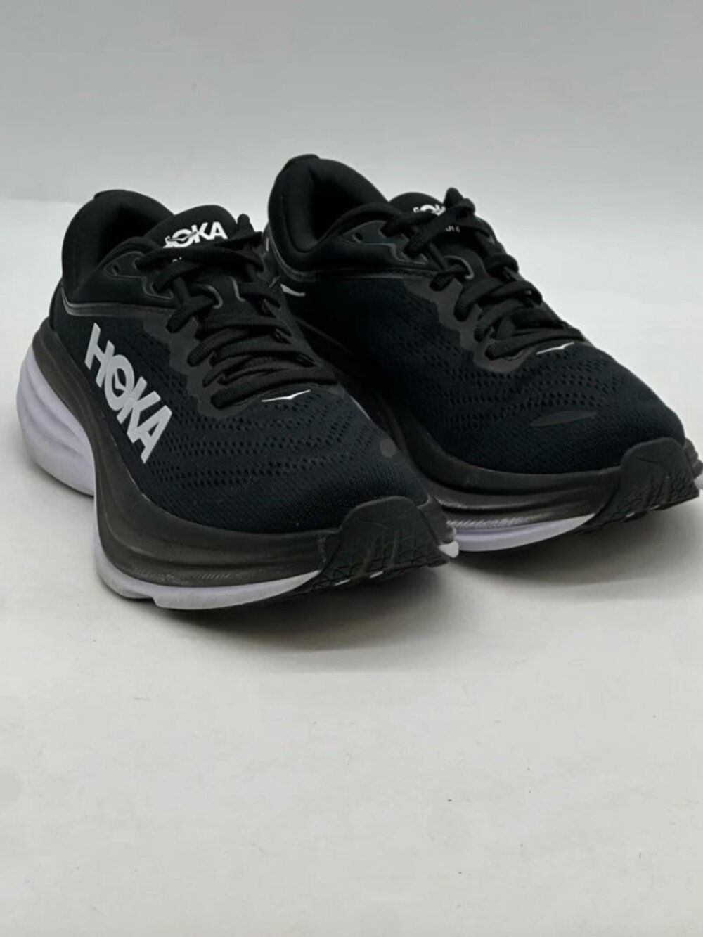 Hoka Bondi 7 Women's size 9.5 black with white soles